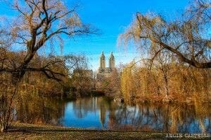 El otoño en Nueva York Central Park Lago