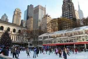 Pistas patinaje sobre hielo Nueva York Bryant Park