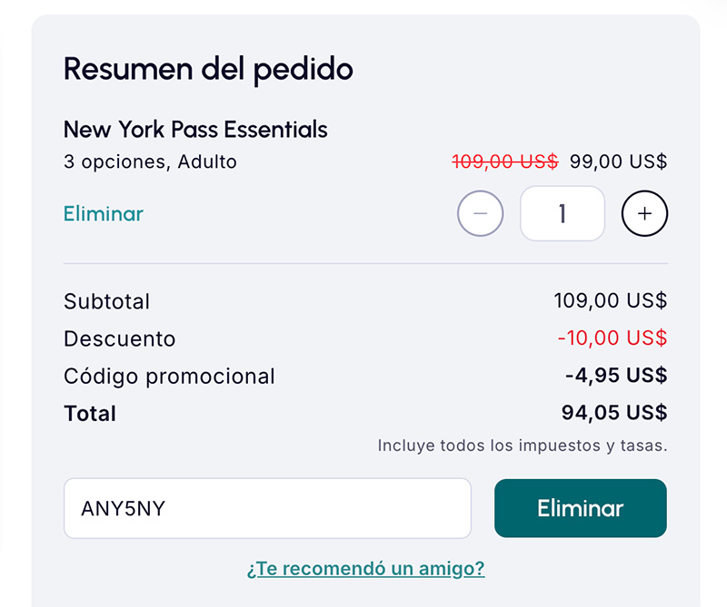 Descuento New York Pass Essentials
