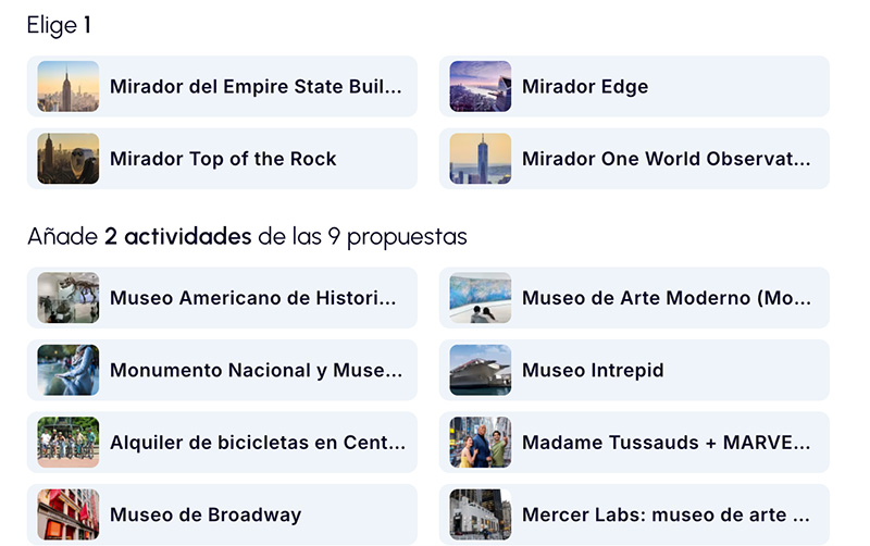 Atracciones del New York Essentials Pass